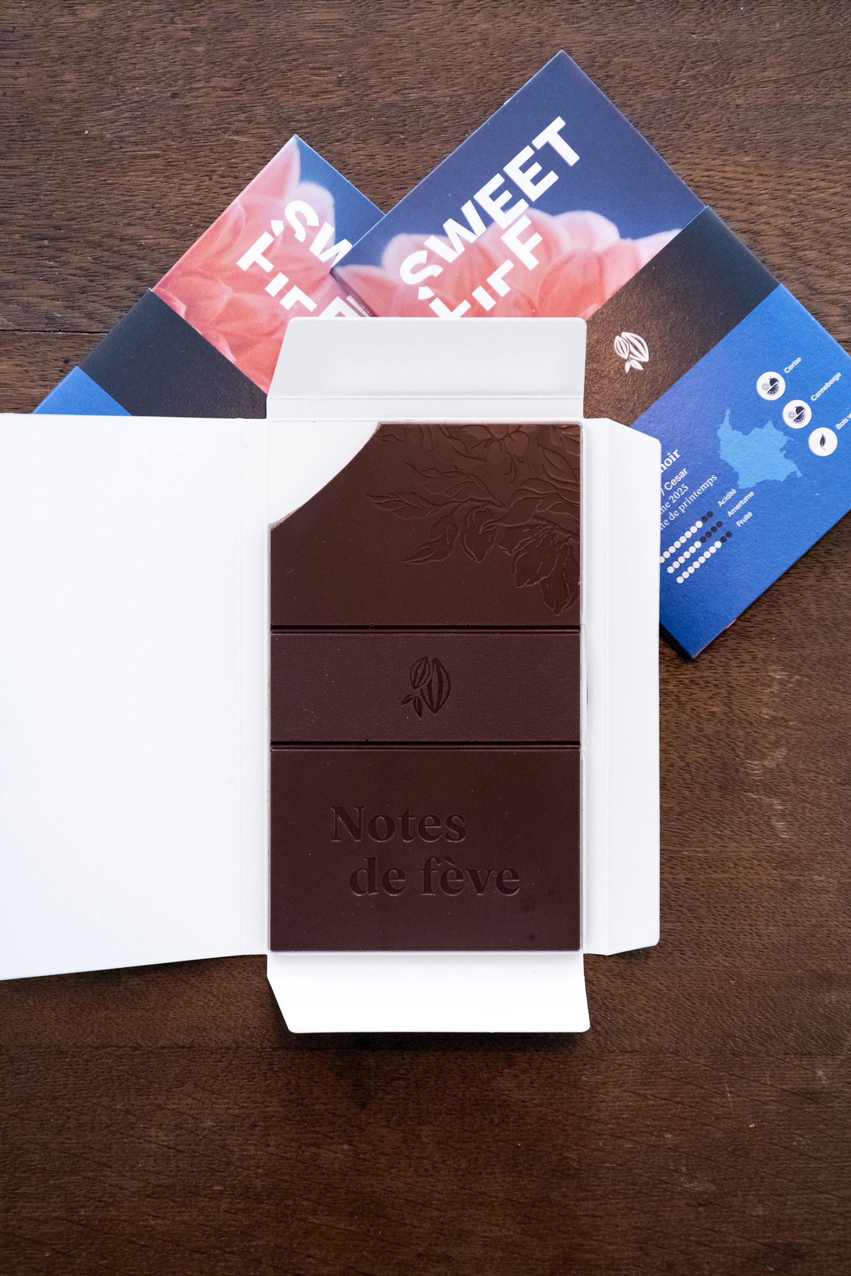 Une tablette de chocolat entamée