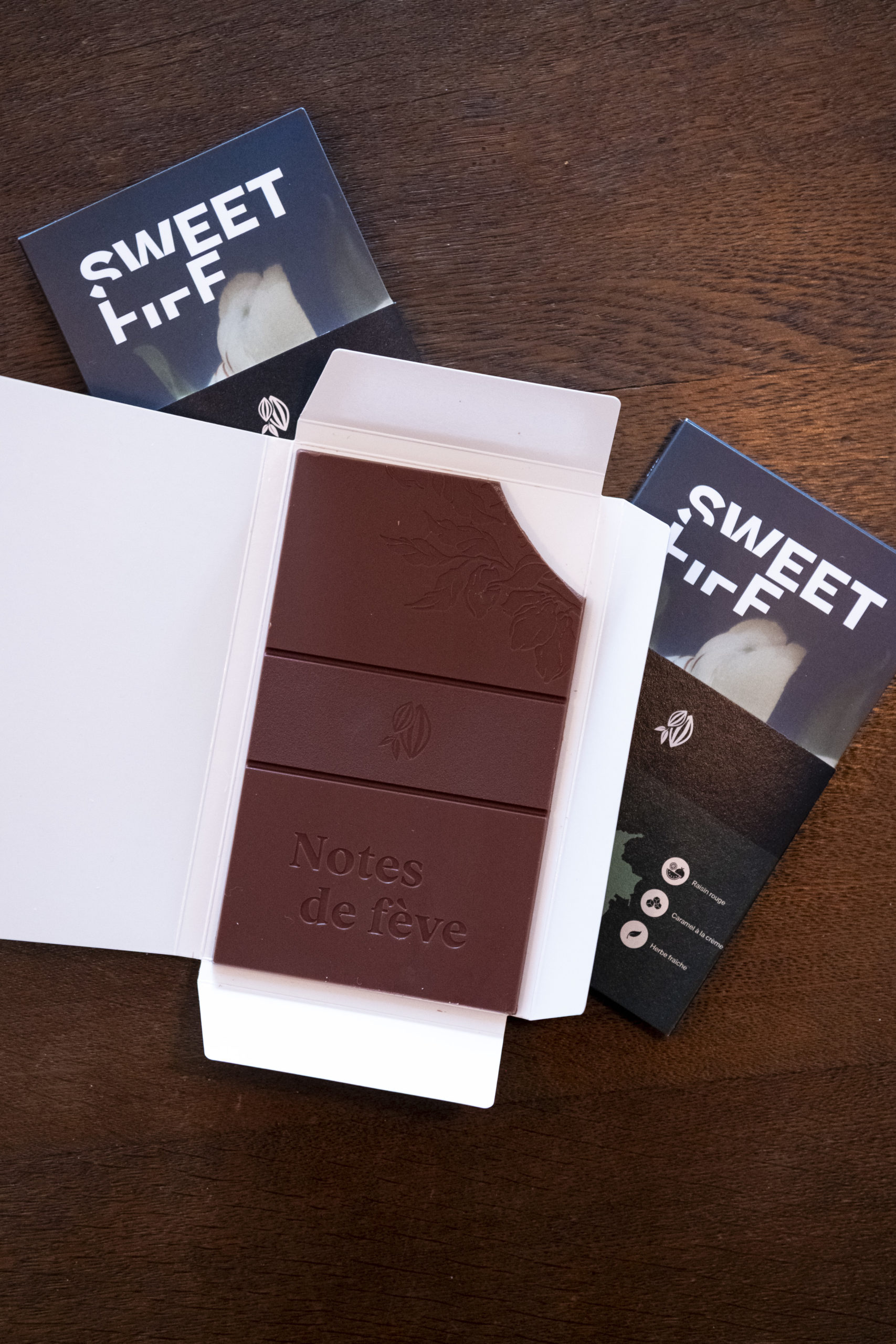 Une tablette de chocolat entamée